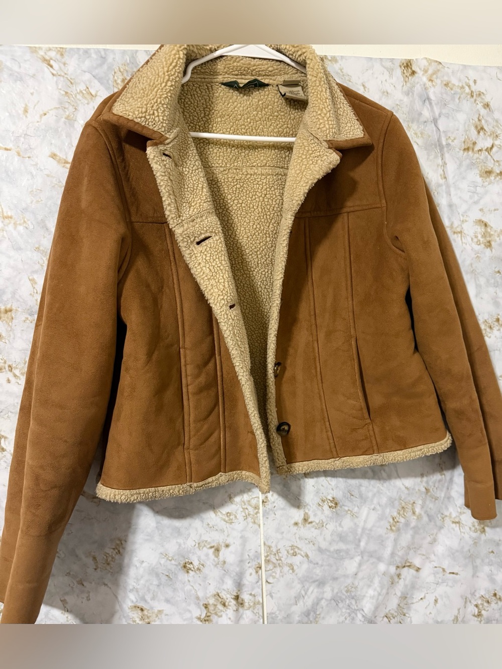 L.L. Bean Women’s Chestnut Sherpa-Trim Jacket